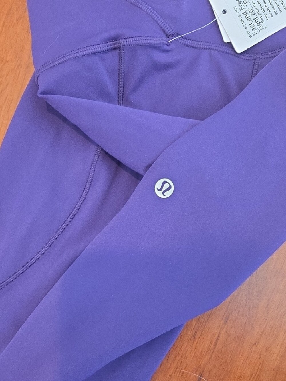 Lululemon Women's Fast and Free High-Rise Tight Size 6 New Dark Court Purple - Picture 5 of 8